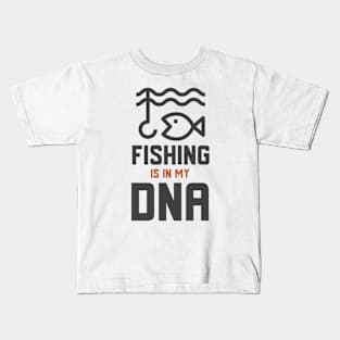 Fishing Is In My DNA Kids T-Shirt